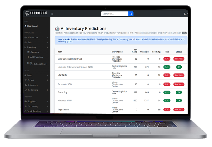 AI-driven lagerprecision
